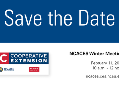 Save the Date: NCACES Winter meeting will be held on February 11 from 10am to noon on Zoom