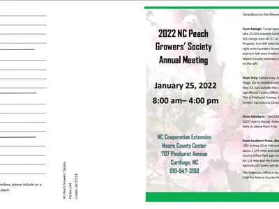 The NC Peach Growers Society Annual meeting brochure