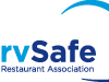 ServSafe wordmark with text "National Restaurant Association" and a blue circular swoosh