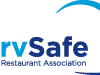 ServSafe wordmark with text "National Restaurant Association" and a blue circular swoosh