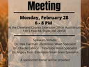 Winter Grains Meeting — Monday, Feb 28, 6–8 PM; RSVP 704-482-4365