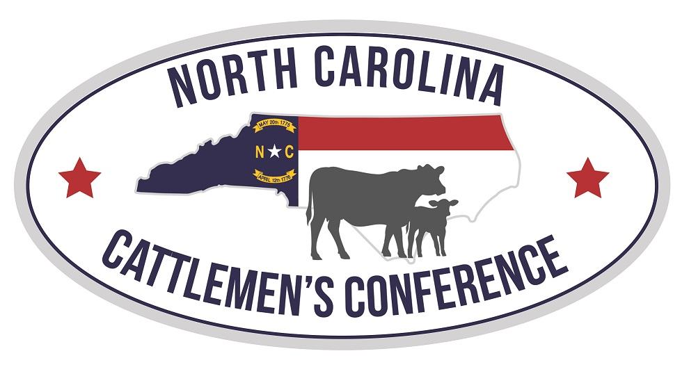 North Carolina Cattlemen's Conference logo showing state map with cow and calf silhouettes