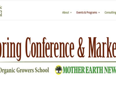 Banner for 2022 Organic Growers School Spring Conference