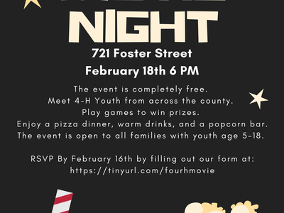 4-H Movie Night poster