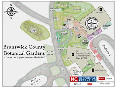 map of Brunswick Botanical Garden
