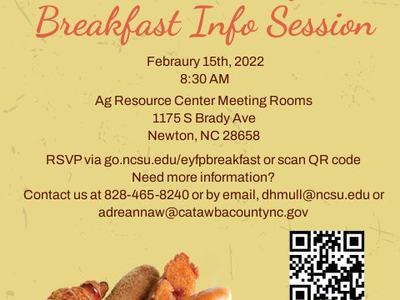 Empowering Youth and Families breakfast info session, Feb 15 2022 8:30 AM; RSVP via QR