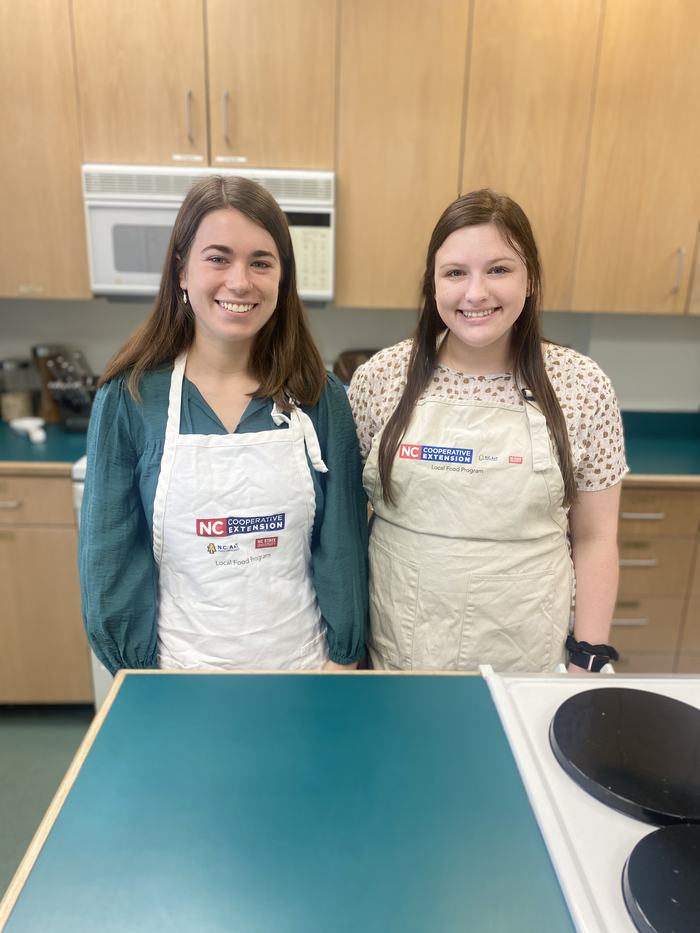 interns. left Sarah Burton. Right Abbey Manley 