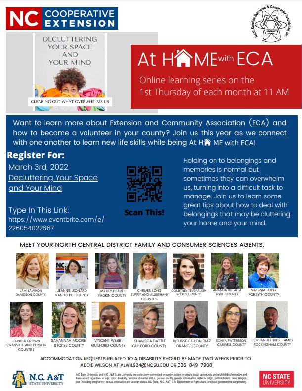 At Home with ECA flyer