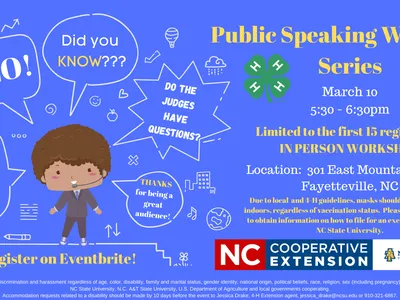 Public Speaking Workshop Series, March 10 5:30–6:30pm, Register on Eventbrite