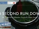pic of greens in instapot , logos and words "30 second run down"