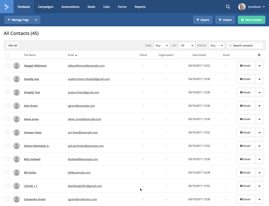 Narrowing Search in ActiveCampaign 