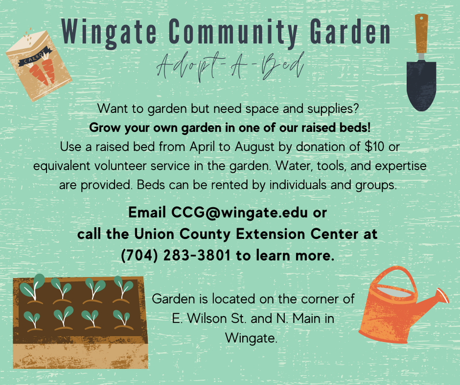 Garden Bed Rental, Charlotte NC, Union County