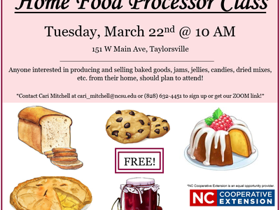 Home Food Processor Class — Tuesday, March 22 @ 10 AM; 151 W Main Ave, Taylorsville; FREE