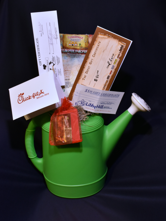 Raffle ticket gift basket