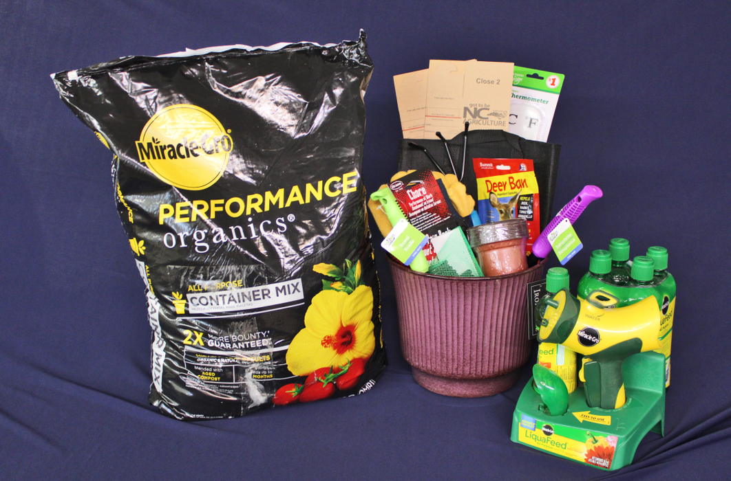 Garden gift basket raffle prize