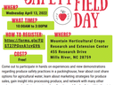 Flier for Produce Safety Field Day in Mills River