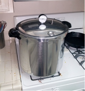 Pressure Canner on a stove
