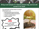 SOIL Shop flyer. Bring a soil sample in a Ziplock plastic bag, and we will screen it for lead! Our partners will be there to share information on: Safe gardening practices Composting/decomposers Water conservation Native plants Paper trash bags for yard w