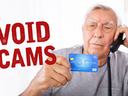Elder holding credit card