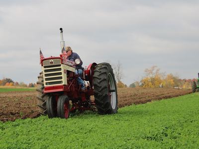 man on a tractor