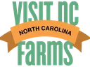 Visit NC Farms logo with orange banner reading "North Carolina"