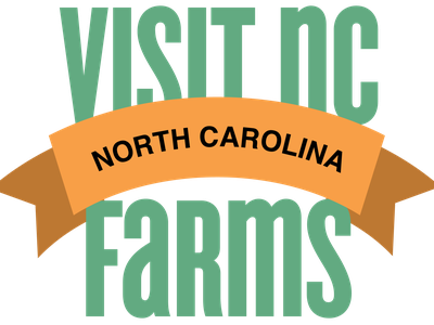 Visit NC Farms logo with orange banner reading "North Carolina"