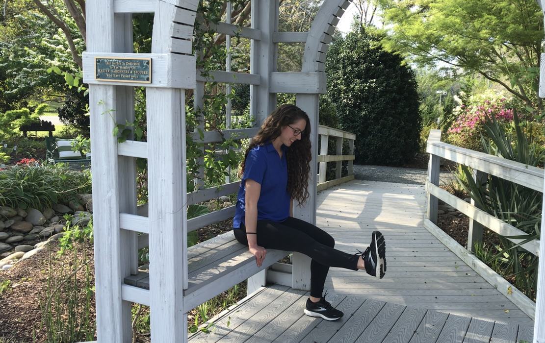 FCS agent, Rachel Bland performing LIFT moves outside