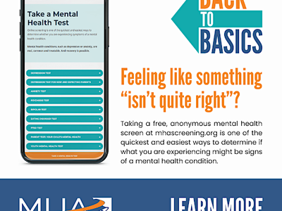 cellphone advertisement for mentl helth America mental health test