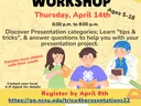 4‑H Presentation Workshop, Thursday April 14, 6–8 p.m.; Register by April 8