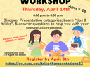 4‑H Presentation Workshop, Thursday April 14, 6–8 p.m.; Register by April 8