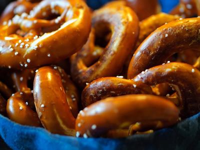 pretzels in a basket