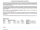 Flyer: Developing Personal Risk Management Plans workshop — May 23 & 24, 2022; reg. ends May 20.