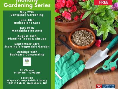 2022 Library Monthly Gardening Series