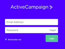 ActiveCampaign useriid/password login box