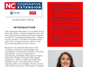 Wilson Bits & Bites newsletter header, NC Cooperative Extension logo, portrait of a woman