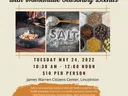 A flyer for reducing sodium with homemade seasoning blends. Tuesday May 24, 2022 10:30 AM - 12:00 Noon. $10 per person. 