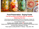 A flyer for the Food Preservation class, Drying Foods.