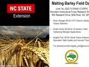 malting barley field day flyer