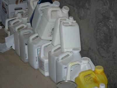 pesticide containers