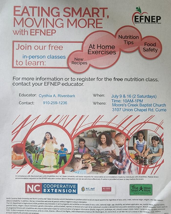 Eating Smart, Moving Move flyer.