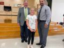 Emmy Kernodle with Dr. Mike Yoder, Director of NC 4-H, and Mr. Tyrone Fisher, Interim North Central District Extension Director.