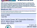 Medicare Seminar flier. June 9, 2022