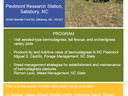 Forage Field Day, July 15th, 2022. 9 a.m. - 12 p.m. at Piedmont Research Station, Salisbury, NC.