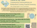 Voices at the table event graphic