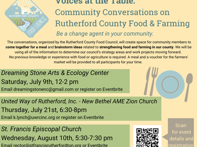 Voices at the table event graphic