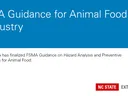 banner image. finalized guidance document from FDA