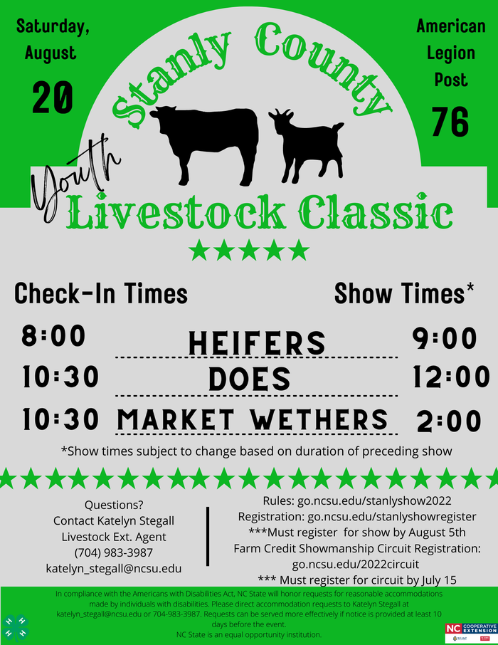 Youth Livestock Classic Flyer.