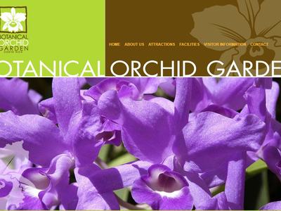 Front page of Botanical Orchid Garden Webpage