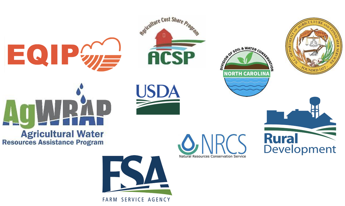 Logos of various governmental agencies displaying a prevalence of initialisms. 