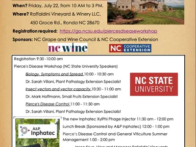 Pierces Disease Workshop @ Raffaldini Vineyards-July 22nd